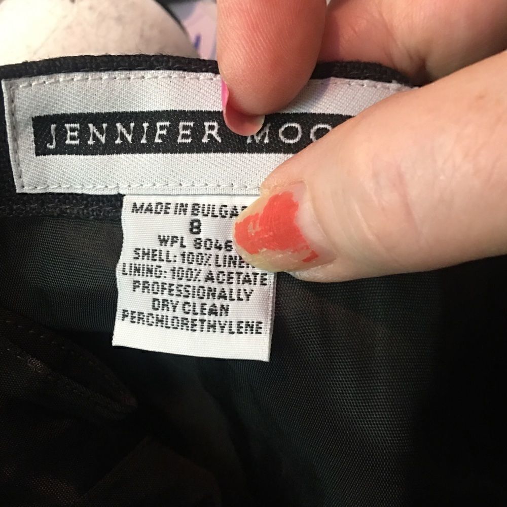 Jennifer Moore black Linen mini skirt 8 - Picture 9 of 9